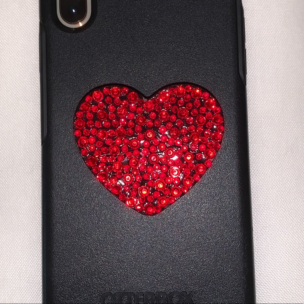 Swarovski Crystal Heart Pop Socket